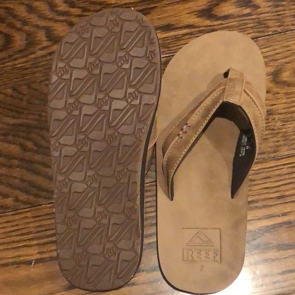 REEF Men’s Brown Slip On Flip Flop Thong Sandals Sz 7 - Picture 4 of 7